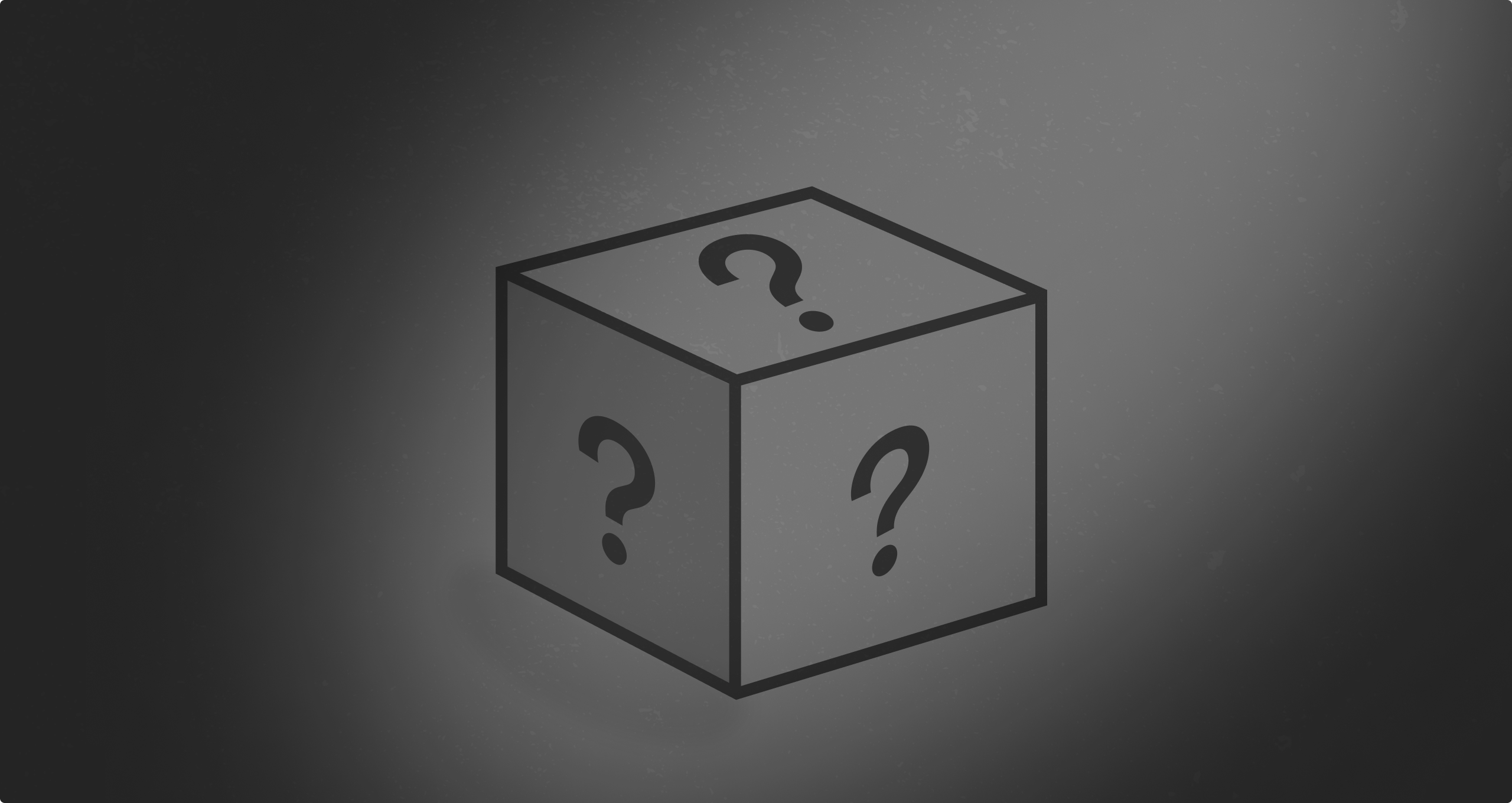 A graphic of a mysterious black box